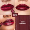 Picture of Oulac Color Rich Satin Lipstick - Burgundy Red Full Coverage Lip Color, Creamy Silky-Smooth, Moisturizing, Satin Matte Finish, Infused With Shea Butter, Vegan & Clean Beauty, 4g, SG13 Burgundy