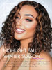 Picture of LUVME HAIR 12" Curly Glueless Wigs Human Hair Pre Plucked Pre Cut, Undetectable HD Lace Curly Bob Wig Human Hair Short Black Wig with Blonde Highlights Ready to Go Wig 180 Density