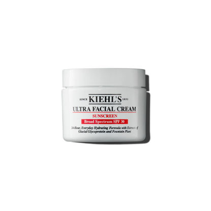 Picture of Kiehl's Ultra Facial Cream with SPF 30, Lightweight Daily Moisturizer for All Skin Types, 24-hour Hydration, UV Sunscreen Protection, Non-greasy, Absorbs Quickly, with Glacial Glycoprotein - 1.7 fl oz