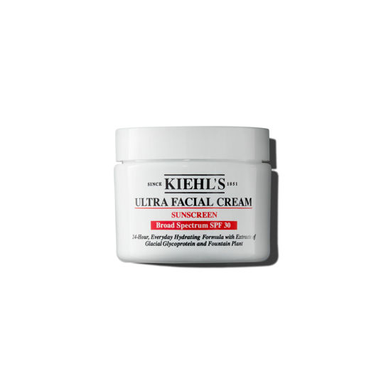 Picture of Kiehl's Ultra Facial Cream with SPF 30, Lightweight Daily Moisturizer for All Skin Types, 24-hour Hydration, UV Sunscreen Protection, Non-greasy, Absorbs Quickly, with Glacial Glycoprotein - 1.7 fl oz