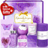 Picture of Valentines Day Gifts for Her, Bath Relaxing Spa Gift Basket Set, Lavender Bath Bombs Birthday Gifts Set for Women, Wife, Girlfriend, Sister, Mom, Bath and Body Works Self Care Gifts