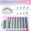 Picture of JIMIRE 160Pcs Self Adhesive Eyelashes Natural Look 9-14MM Wispy Pre Glued Lash Clusters No Glue Needed Press on Lashes Clusters Reusable Self Adhesive Eyelash Clusters Beginners Friendly