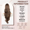 Picture of CHRSHN Ponytail Extension, Drawstring Ponytail Extension for Women 26 Inch Long Wavy Light Brown Pony Tails Hair Extensions Synthetic Clip in Ponytail Hairpiece for Women