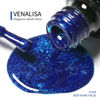 Picture of VENALISA Gel Nail Polish, 12ml Deep Pearly Blue Color Soak Off UV LED Nail Gel Polish Nail Art Starter Manicure Salon DIY at Home, 0.43 OZ