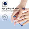 Picture of VENALISA Gel Nail Polish, 12ml Deep Pearly Blue Color Soak Off UV LED Nail Gel Polish Nail Art Starter Manicure Salon DIY at Home, 0.43 OZ