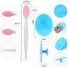 Picture of 3 Pcs Lip Scrub Brush with Silicone Facial Cleansing Brush,2 Pcs Face Scrubber Gentle Exfoliating,Removing Blackhead,Massaging