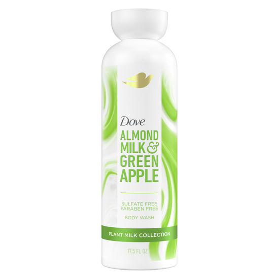 Picture of Dove Plant Milk Cleansing Body Wash Almond Milk & Green Apple for Moisturized Skin Gentle Cleanser, No Sulfates or Parabens, pH balanced 17.5 fl oz