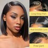 Picture of GUDOZO 9x6 Bob Wig Human Hair Glueless Wigs Human Hair Pre Plucked Pre Cut HD Lace Front Glueless Wigs Human Hair 200% Density Short Straight Bob Wigs for Black Women 12 inch