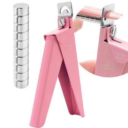 Picture of Yaya Acrylic False Nail Clippers with Magnets,Nail cutters for nail tips magnet, Nail Tip Cutter with Length Measurement, Acrylic Nail Cutter With Sizer Magnets, Manicure Tool for Salon Home Nail Art.
