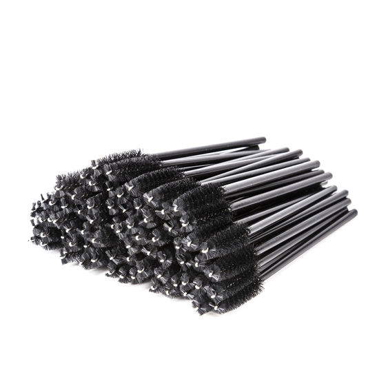 Picture of i-Laesh 100 Pcs Disposable Eyelash Brushes, Mascara Wands, Eye Lash Brush, Spoolies for Eyelash Extensions, Spoolie Eyebrow Eyeshadow Brow Makeup Supplies Kit Cleansing Glitter Applicator Tool