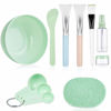 Picture of Face Mask Mixing Bowl Set, Anezus 11 Pcs DIY Facemask Mixing Tool Kit with Facial Mask Bowl Stick Spatula Silicone Brush Spray Bottle Puff Soaking Bottle Gauges