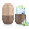 Picture of Ice Roller for Face and Eye, Silicone Ice Facial Roller Ice Holder, Face Ice Mold Skin Care, Face Icers Reusable Ice Cube Roller for Shrink Pores Anti Wrinkle Reduce Puffiness, Brown