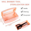 Picture of Gusnilo Sterilizer Box Nail Tool Barbicide Disinfectant Jar Plastic Disinfectant Container Suitable for Nail Tools Hair Salons Beauty Centers and Manicure and Nail Equipment(Orange)
