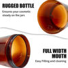 Picture of 12 oz Amber Plastic Cosmetic Jars Leak Proof Container with Black Lid for Cream, Lotion, Powder, ointment, Beauty Products etc, 6 Pcs.