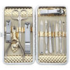 Picture of Manicure Set Professional Nail Clippers Kit Pedicure Care Tools- Stainless Steel Women Grooming Kit 12Pcs for Travel or Home (Gold)