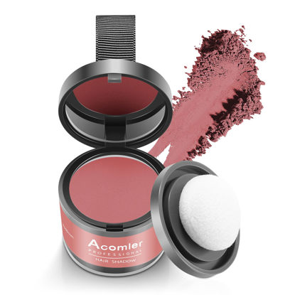 Picture of Acomler Instantly Root Touch Up Hairline Shadow Powder for Thinning Hair, Gray Hairline Cover for Women and Men with Eyebrows, Beard Line, Bald Spots (Red Brown)