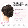 Picture of REECHO Ponytail Extension, 9" Claw Clip in Short Curly Wavy Pony Hair Extension Jaw Clip on Pony Tail HP001 Hairpiece for Women - Dark Chocolate Brown