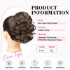 Picture of REECHO Ponytail Extension, 9" Short Curly Wavy Claw Clip Pony tails Hair Extensions HP001 Hairpieces for Women - Ginger Brown