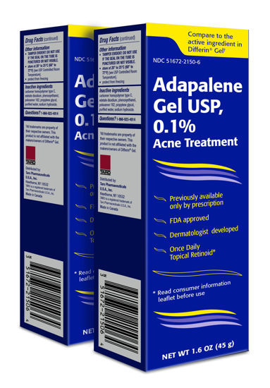Picture of Generic Taro Adapalene 0.1% Acne Treatment Gel 1.6 oz - Paraben Free - 2 Pack