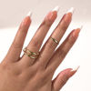 Picture of Canvalite French Tip Press on Nails Gel Nail Tips - 300Pcs Pre-Colored Quick and Easy Fake Nails with Designs Coffin Nails Tips Press on Nails Long DIY Nail Extensions, Nude White