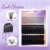 Picture of Lash Clusters With Bottom Lashes 356PCS 100D/200D Multi-types Fluffy Lash Clusters C/D Curl Wispy Individual Lashes Spike Volume Cluster Eyelash Extensions By Wendy Lashes(100/200D-0.07D)