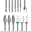 Picture of Depvko 13PC Nail Drill Bits Set, Drill Bits for Nails, 3pcs Tungsten Carbide Drill Bits+ 3pcs Ceramic Efile Nail Drill Bits+ 6pcs Diamond Drill Bits+ 1pcs Brush, 3/32 inch Nail Bits for Nail Drill