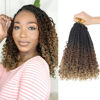 Picture of Boho Braids Crochet Hair Pre Looped 10 Inch - Goddess Box Braids Crochet Hair for Black Women with Curly Ends, 8 Packs Bohemian Crochet Braids Bob Crochet Boho Braids Hippie Braids 1B-30-27