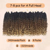Picture of Boho Braids Crochet Hair Pre Looped 10 Inch - Goddess Box Braids Crochet Hair for Black Women with Curly Ends, 8 Packs Bohemian Crochet Braids Bob Crochet Boho Braids Hippie Braids 1B-30-27