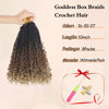 Picture of Boho Braids Crochet Hair Pre Looped 10 Inch - Goddess Box Braids Crochet Hair for Black Women with Curly Ends, 8 Packs Bohemian Crochet Braids Bob Crochet Boho Braids Hippie Braids 1B-30-27