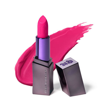 Picture of URBAN DECAY Vice Hydrating Lipstick (Hollyweird - Bright Pink - Cream Finish), Creamy Formula, Moisturizing Lip Color with Aloe Vera & Avocado Oil, Vegan, Cruelty-free - 0.11 oz