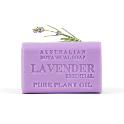 Picture of Australian Botanical Soap, Lavender with Essential Oil 6.6 oz. (187 g) Soap Bar | Natural Soap Base | All Skin Types | Women & Men | Shea Butter Enriched Bar Soap - Pack of 1