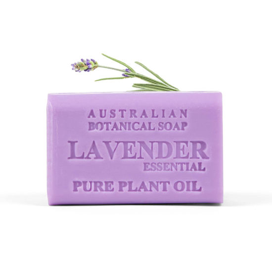 Picture of Australian Botanical Soap, Lavender with Essential Oil 6.6 oz. (187 g) Soap Bar | Natural Soap Base | All Skin Types | Women & Men | Shea Butter Enriched Bar Soap - Pack of 1