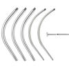 Picture of BodyAce 14G 16G 18G 20G Piercing Taper, Stainless Steel Threadless Insertion Pin Screw On Assistant Tool, Curved Body Piercing Stretching Kit for Ear/Nose/Navel/Lip/Eyebrow [Curved Internal Thread]