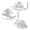 Picture of Hair Claw Clips for Women Girls, 3PCS Skeleton Hand Spider Web and Large Spider Punk Metal Alloy Hair Accessories Decorations for Thick Hair Styling Tools Gift(Silver Color)