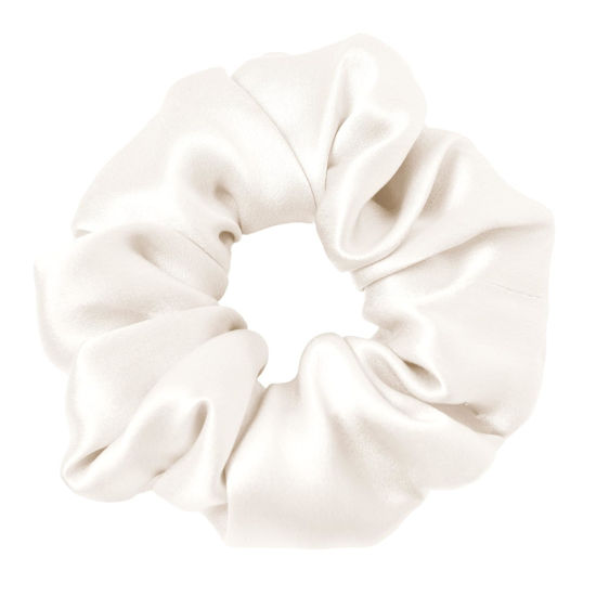Picture of LilySilk Hair Tie, 100% Mulberry Silk Hair Scrunchies for Frizz & Breakage Prevention, Elastic Silk Ponytail Holders, 1Pc, Ivory