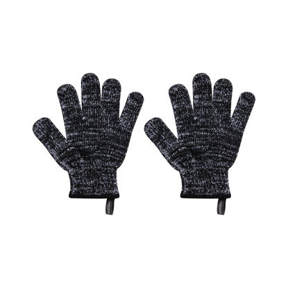 Picture of EcoTools Charcoal Bath + Shower Gloves, Exfoliating Gloves Remove Dead Skin & Cleanse Whole Body, Bath Gloves Infused With Charcoal To Scrub & Purify Skin, Cruelty Free, 1 Pair (2 Gloves)