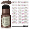 Picture of Eyebrow Stamp and Eyebrow Stencil Kit, Eye Brow Stencil Kit for Beginners 24 Reusable and Washable Eyebrow Shaping Kit, Brow Stencil and Stamp Kit Smudge-Proof & Long-Lasting (Black Brown)