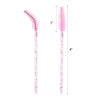 Picture of BTYMS 100 Pieces Disposable Lash Wands Eyelash Brushes with Crystal Handle Eyebrow Brushes Spoolies for Eyelash Extensions - Pink