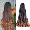 Picture of French Curl Braiding Hair 24 Inch Curly Braiding Hair Pre Stretched 75g/pack 8 Packs Bouncy Braids Hair for Black Women Hair Extensions (24inch,8 pack,C16)