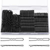 Picture of TsMADDTs Bobby Hair Pins Kit, 200PCS U Shaped Bobby Pins Black for Women, Ballet Buns with Box, 2.4IN and 2IN