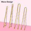 Picture of TsMADDTs Hair Pins, 200PCS Blonde Bobby U Shaped Hair Pins for Women, Buns Nets with Box, 2.4IN & 2IN