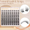 Picture of Winifred Wispy Lash Clusters Natural Look Individual Lashes C Curl Cluster Eyelash Extensions 10-16mm DIY Eyelash Clusters Natural Lash Extension Waterproof Lashes Clusters