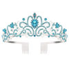Picture of COCIDE Blue Tiara Crowns Crystal Headband Princess Rhinestone Crown with Combs Bride Headbands Bridal Wedding Prom Birthday Party Hair Accessories Jewelry for Women and Girls