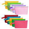 Picture of Sinzip 10 Pieces Cotton Canvas Makeup Bag with Bottom and Strap, Multi-Purpose Cosmetic Bag with Zipper Travel Toiletry Pouch, Blank DIY Craft Bag Pencil Bag (Multicolor 02, XS) (MN-WB07)