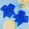 Picture of Large Cheer Bows for Cheerleaders Deep Blue Hair Bows for Girls Softball Hair Bows Teen Girls College Sports Elastic Ponytail Holder School Cheerleading Hair Accessories 8 Inch Bows for Girls 2 Pcs