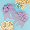 Picture of Large Cheer Bows for Cheerleaders Light Purple Hair Bows for Girls Softball Hair Bows Teen Girls College Sports Elastic Ponytail Holder School Cheerleading Hair Accessories 8 Inch Bows for Girls 2 Pcs