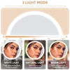 Picture of 20X Magnifying Mirror with Light, Large 6inch Lighted Magnified Mirror 20x with 3 Suction Cups and 360° Table Stand, Rechargeable 3 Colors Dimming Vanity Makeup Mirror with Tweezers & Scissors