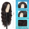 Picture of Long Dark Brown Wig for Women 26Inch Wavy Curly Chocolate Brown Brunette Wigs Synthetic Heat Resistant Hair Replacement Wig for Daily Party Use