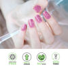 Picture of MOOYIYAN Gloss Nail Strips|Uv Free,Nail Stickers|22 Pcs Gel Nail Wraps|Long Lasting Two Weeks and Easy to Apply&Remove|with 2 Prep Pad,1 Nail File&1 Wooden Stick,Powder Blue Spot