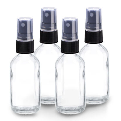 Picture of Wedama Mini Spray Bottles 4 oz, Amber Glass Spray Bottles, Empty Small Spray Bottles with Funnel Dropper, Fine Mist for Hair, Travel, Plants, Cleaning Solutions and Skin Care (4 Pack)